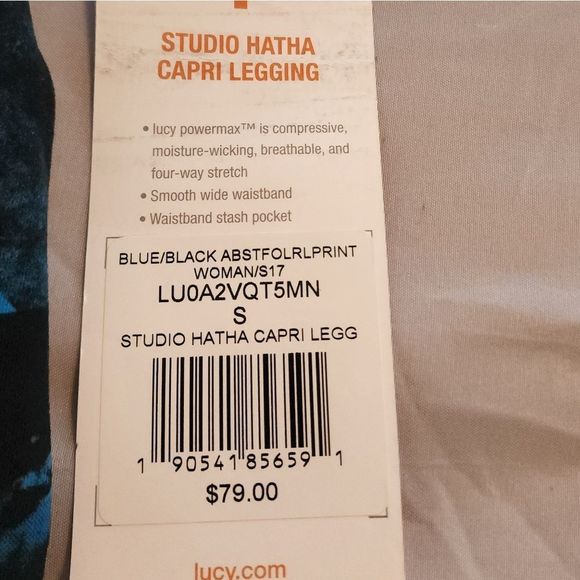 Lucy studio Hatha capri active athletic workout leggings size‎ small new!!! - Picture 3 of 8